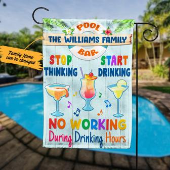Personalized Pool Bar No Working Flag for Garden Lovers - Thegiftio UK
