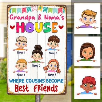 Personalized Metal Sign for Grandma and Grandpa - Thegiftio UK