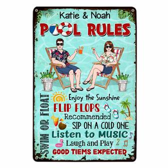 Personalized Family Pool Rules Sign for Home Decor - Thegiftio UK