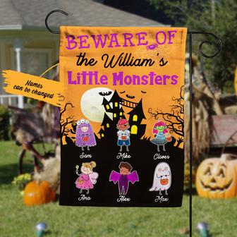 Personalized Halloween Family Garden Flag for Home - Thegiftio UK