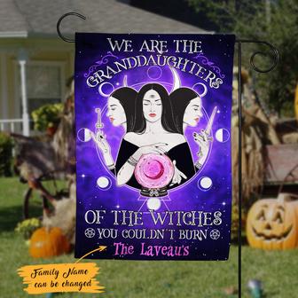 Personalized Halloween Flag for Granddaughters of Witches - Thegiftio UK