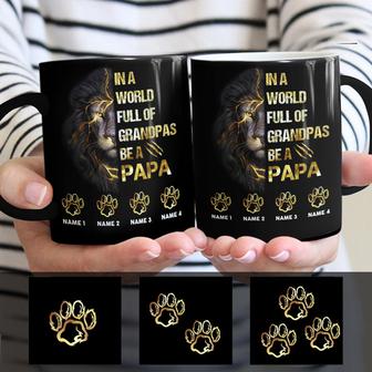 Personalized Dad Grandpa Lion Mug - Thegiftio UK