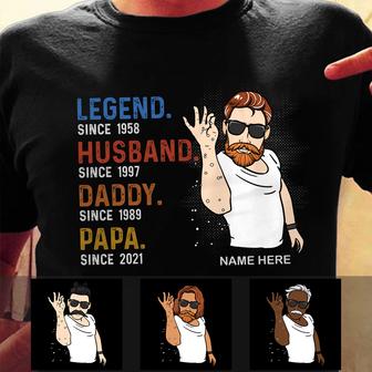 Personalized Dad Grandpa T Shirt - Thegiftio UK