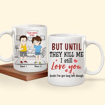 Your Farts Stink But I Love You Custom Mug - Gift for Couple - Thegiftio UK
