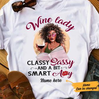 Personalized BWA Wine Lady T Shirt - Thegiftio UK