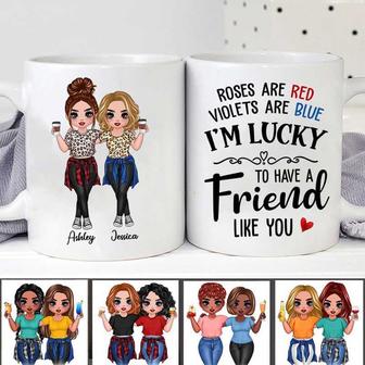 Lucky To Have You Besties Custom Mug - Gift for Best Friends - Thegiftio UK