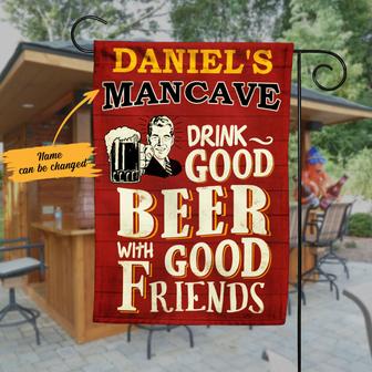 Personalized Man Cave Home Bar Flag for Friends - Thegiftio UK