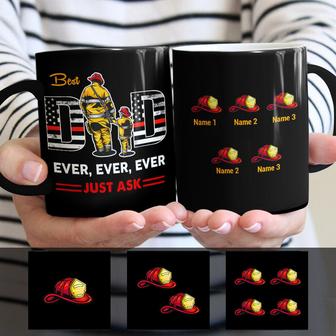 Personalized Dad Grandpa Firefighter Mug - Thegiftio UK