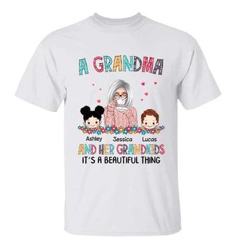 Grandma Grandkid Colorful Pattern Custom Shirt - Thegiftio UK