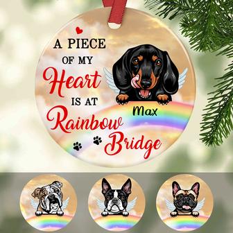 Personalized Rainbow Memorial Dog Ornament - Thegiftio