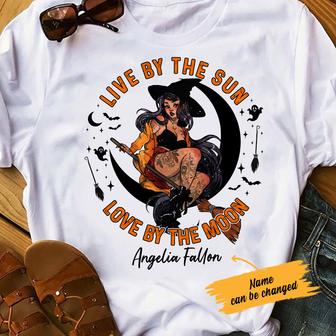 Personalized Witch Halloween White T Shirt - Thegiftio UK