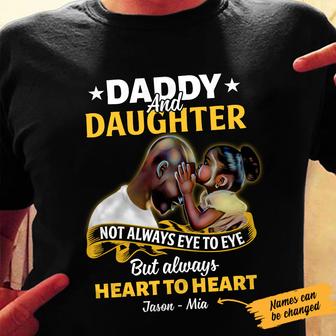 Personalized BWA Dad Heart To Heart T Shirt - Thegiftio UK