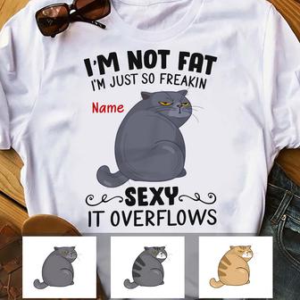 Personalized Cat I'm Not Fat T Shirt - Thegiftio UK