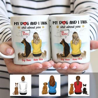 Personalized Dog Mom Talk About You Mug - Thegiftio UK