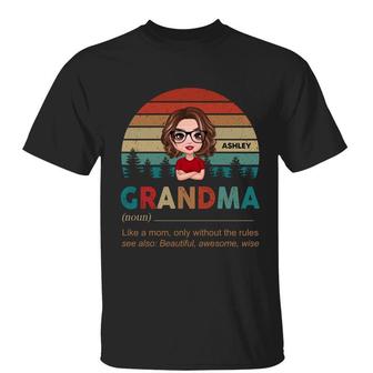 Vintage Grandma Definition Doll Woman Custom T-Shirt - Gift - Thegiftio UK
