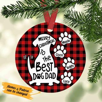 Personalized Best Dog Dad Ornament OB162 85O53 - Thegiftio UK