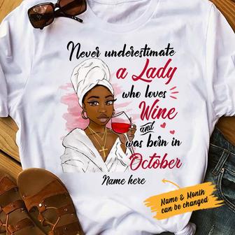 Personalized Never Underestimate BWA Wine T Shirt - Thegiftio UK