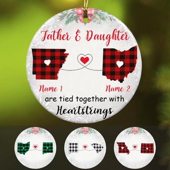 Personalized Father And Daughter Long Distance Ornament OB82 30O36 - Thegiftio UK