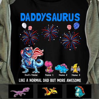 Personalized Dad Grandpa Saurus T Shirt - Thegiftio UK