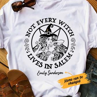 Personalized Mermaid Witch Halloween Not In Salem T Shirt - Thegiftio UK