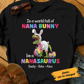 Personalized Grandma Nana Dinosaur Easter T Shirt - Thegiftio UK