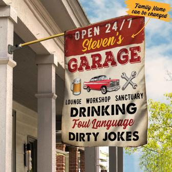 Personalized Garage Home Bar Flag for Enthusiasts - Thegiftio UK