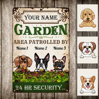 Personalized Dog Patrol Garden Metal Sign for Pet Lovers - Thegiftio UK