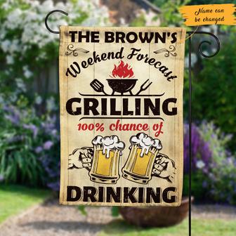 Personalized Garden Flag for Backyard Grilling Enthusiasts - Thegiftio UK