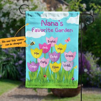 Personalized Garden Flag for Grandma - Thegiftio UK