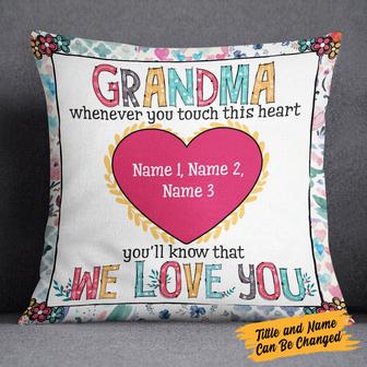 Personalized Whenever You Touch This Heart Pillow - Thegiftio UK