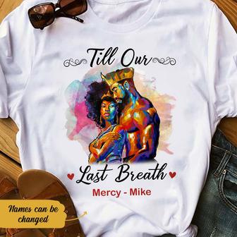 Personalized BWA Couple Till Our Last Breath T Shirt - Thegiftio UK