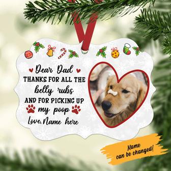 Personalized Dear Dad Mom Christmas Benelux Ornament NB271 67O58 - Thegiftio UK