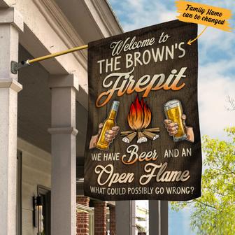 Personalized Camping Firepit Garden Flag for Home - Thegiftio UK