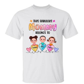 Fabulous Mom Grandma Colorful Belongs To Custom Shirt - Gift - Thegiftio UK