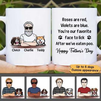 Favorite Face To Lick Personalized Mug - Gift for Dog Dad - Thegiftio UK