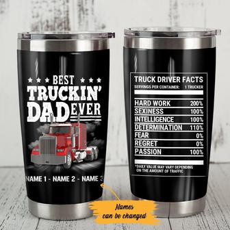 Personalized Trucker Dad Steel Tumbler DB11 87O36 TID - Thegiftio