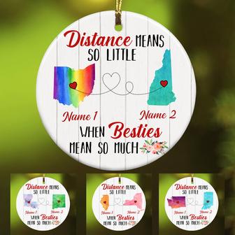 Personalized Besties Mean Long Distance Watercolor Ornament SB2419 30O34 - Thegiftio UK