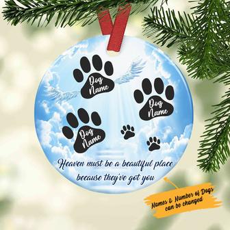 Personalized Dog Memorial Circle Ornament - Thegiftio UK