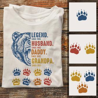 Personalized Dad Grandpa Bear T Shirt - Thegiftio UK