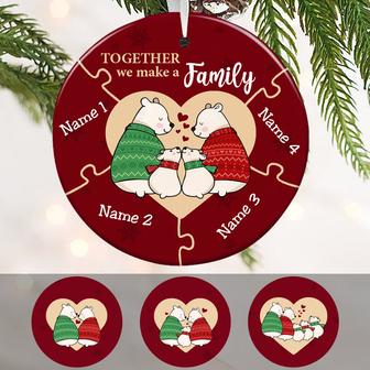 Personalized Family Bear Christmas Ornament OB91 95O53 - Thegiftio UK
