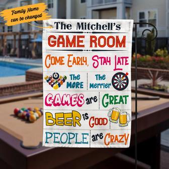 Personalized Billiards & Dart Game Garden Flag - Thegiftio UK