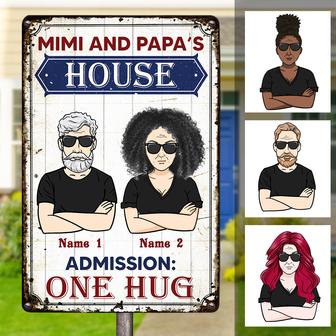 Personalized Grandpa Grandma Metal Sign - Thegiftio UK