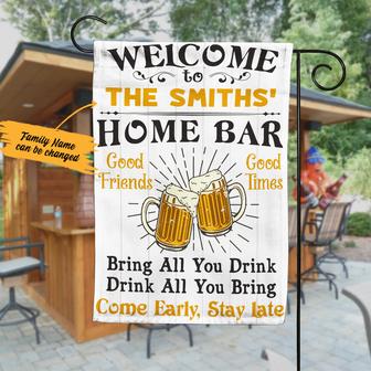 Personalized Home Bar Garden Flag for Drink Lovers - Thegiftio UK