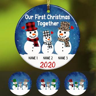 Personalized Frist Christmas Together Snowman Ornament - Thegiftio