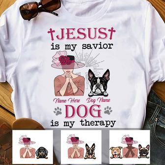 Personalized Dog Mom Jesus Savior T Shirt - Thegiftio UK