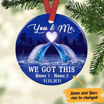 Personalized Dolphin Love Couple We Got This Ornament - Thegiftio UK