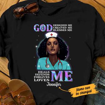 Personalized BWA Nurse God Heals Me T Shirt - Thegiftio UK