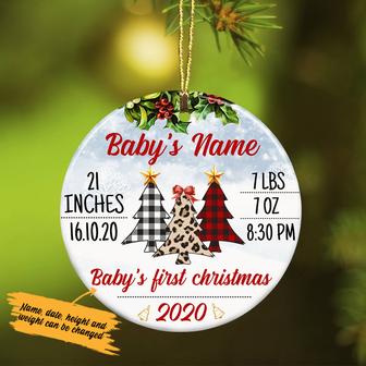 Personalized Birth Announcement First Christmas Ornament - Thegiftio UK