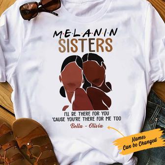 Personalized BWA Friends Melanin Sisters T Shirt - Thegiftio UK