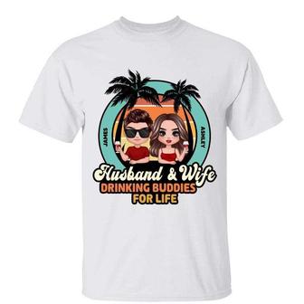 Husband Wife Drinking Buddies Personalized T-Shirt - Thegiftio UK